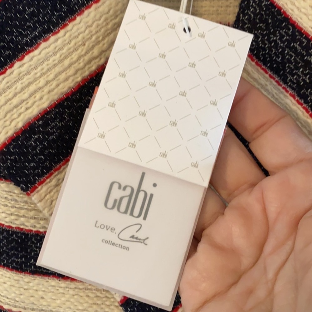 CAbi Navy and White Striped Blazer NWT - Picture 9 of 11